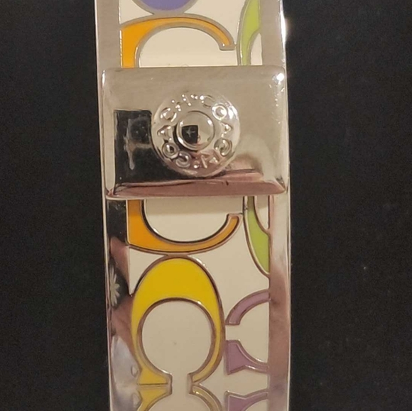 Coach bangle, dust bag, Multicolor Signature C Statement Non-hinged Bracelet - Picture 7 of 10